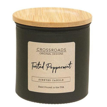 Twisted Peppermint 14oz Jar Candle w/Wood Lid - The Fox Decor